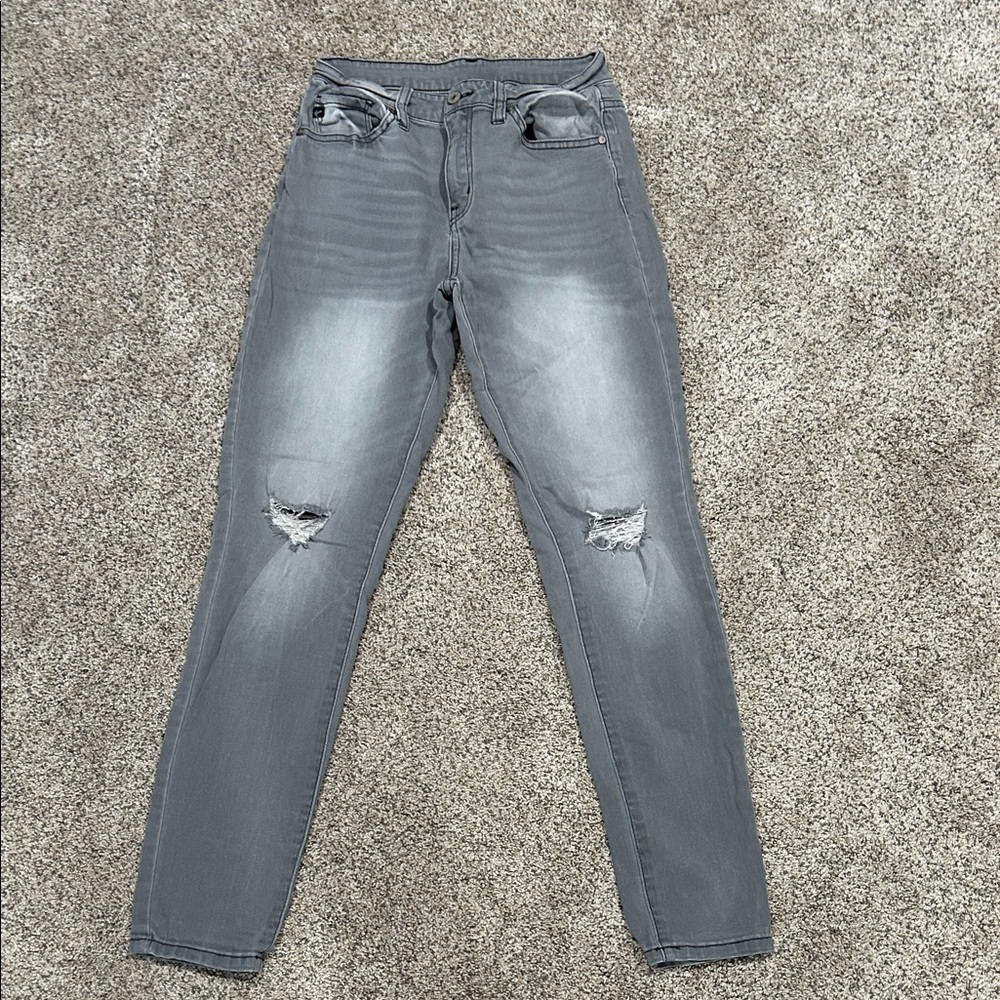 KanCan Distressed Gray Jeans